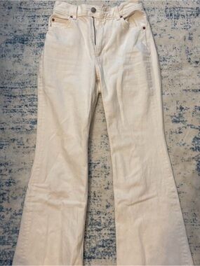 Aritzia Denim Forum Cream Flare Jeans